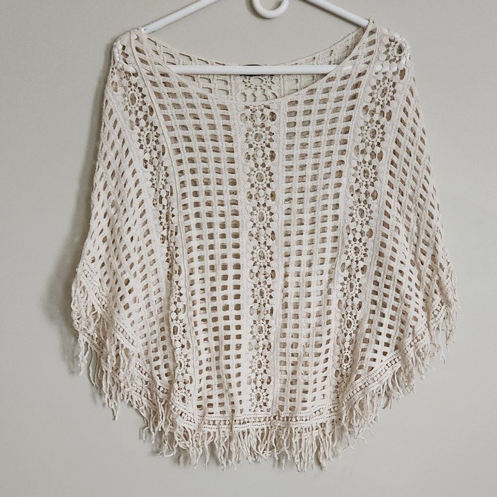 Women's Cotton overlay Poncho Size:   No Size